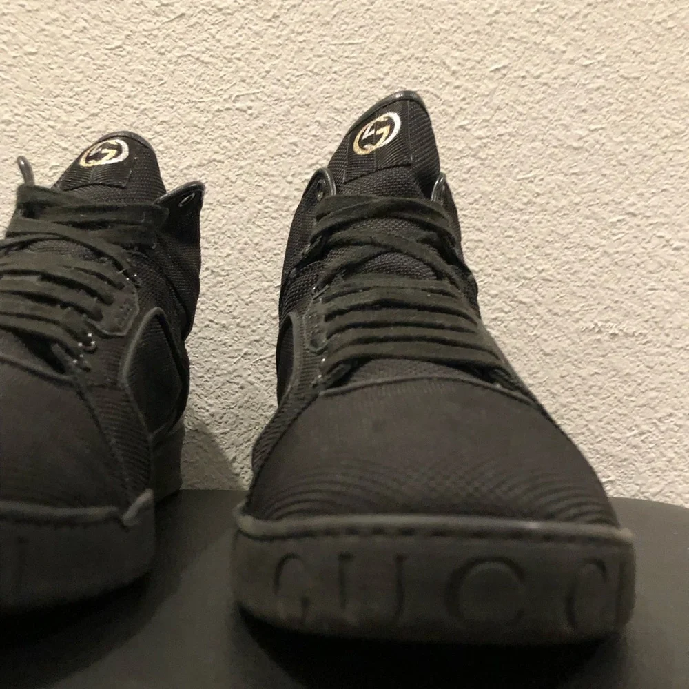 Gucci Black High-Top Sneakers - Picture 9 of 13